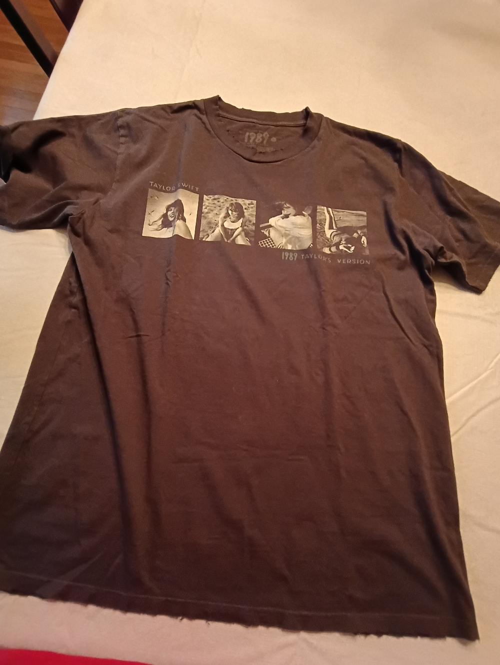 Taylor Swift 1989 Taylor’s Version Charcoal Gray Distressed Film Strip Shirt